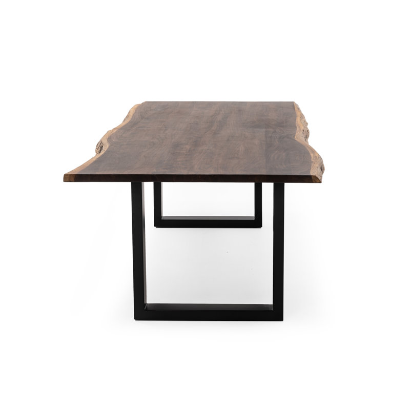 Lemay Modern Live Edge Solid Wood Dining Table Union Rustic